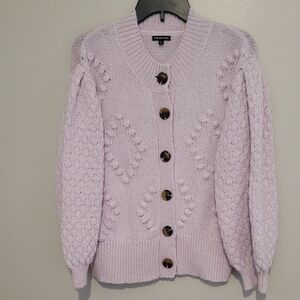 Who What Wear Balloon Sleeve Wool Blend Cardigan